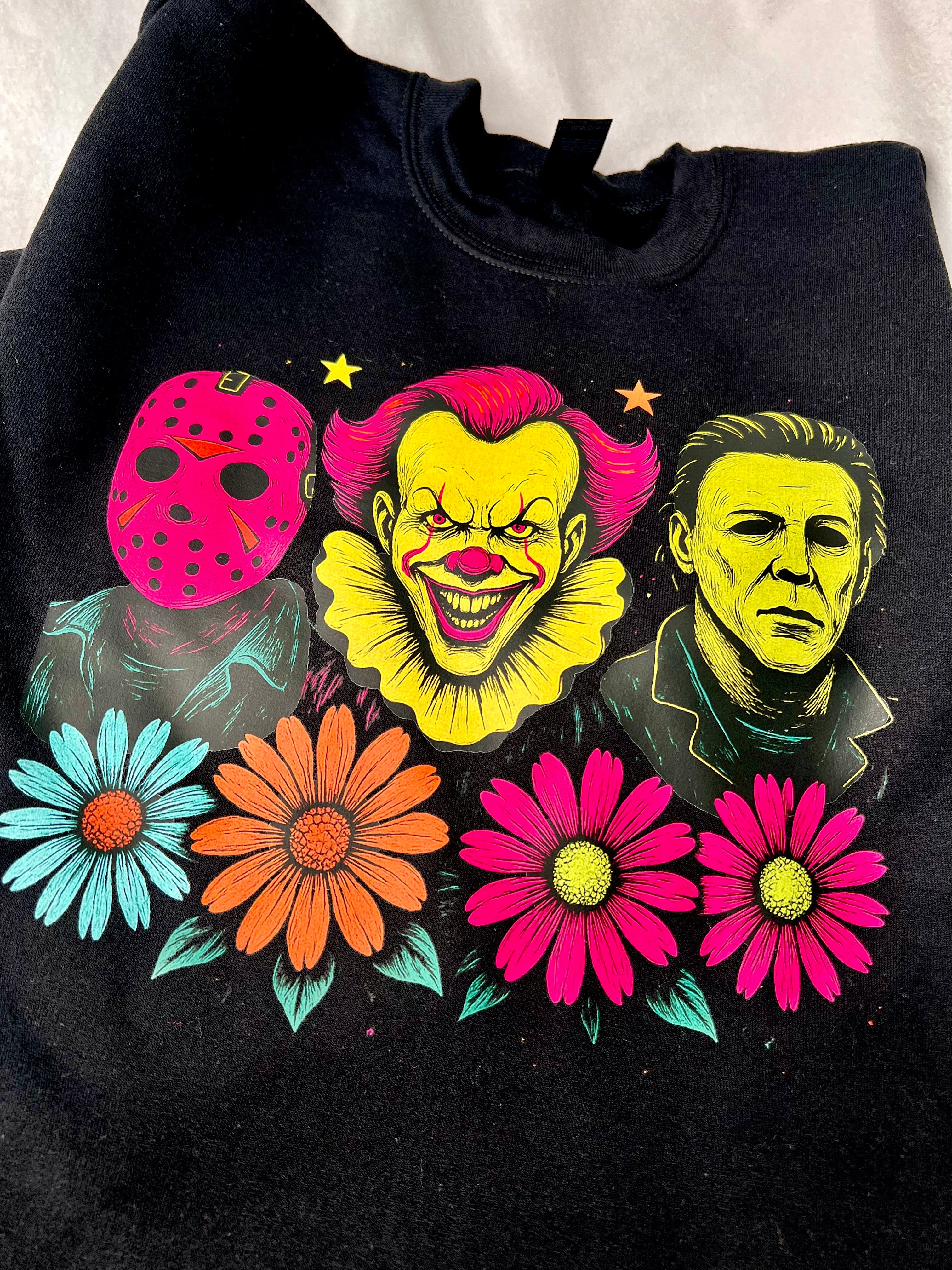 Youth flower killers sweater