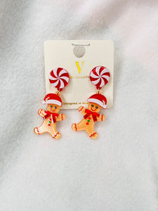 Gingerbread dangle earrings