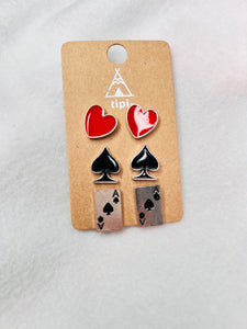 3 set stud western earrings