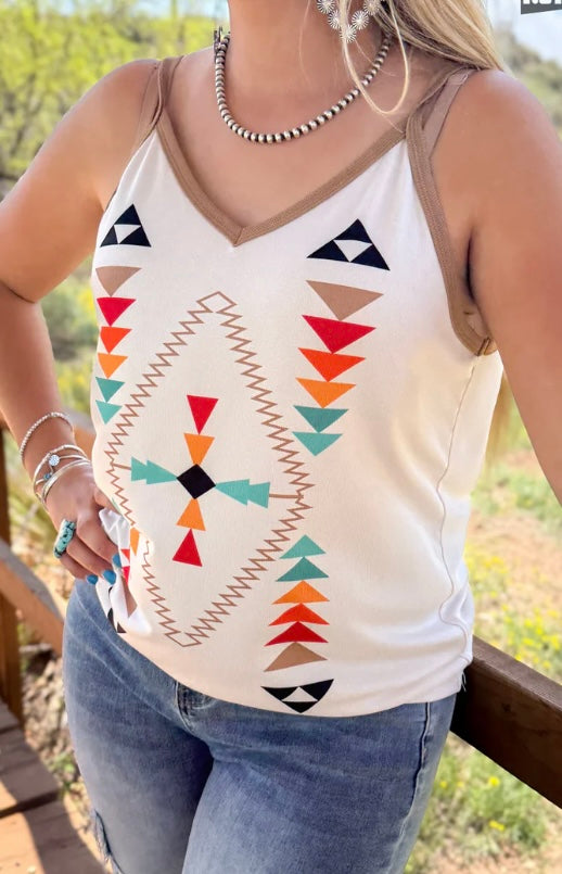 Tuscola Aztec tank top