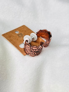 Bronze Aztec hoops