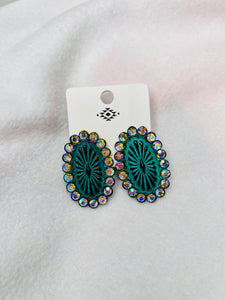 Patina western earrings