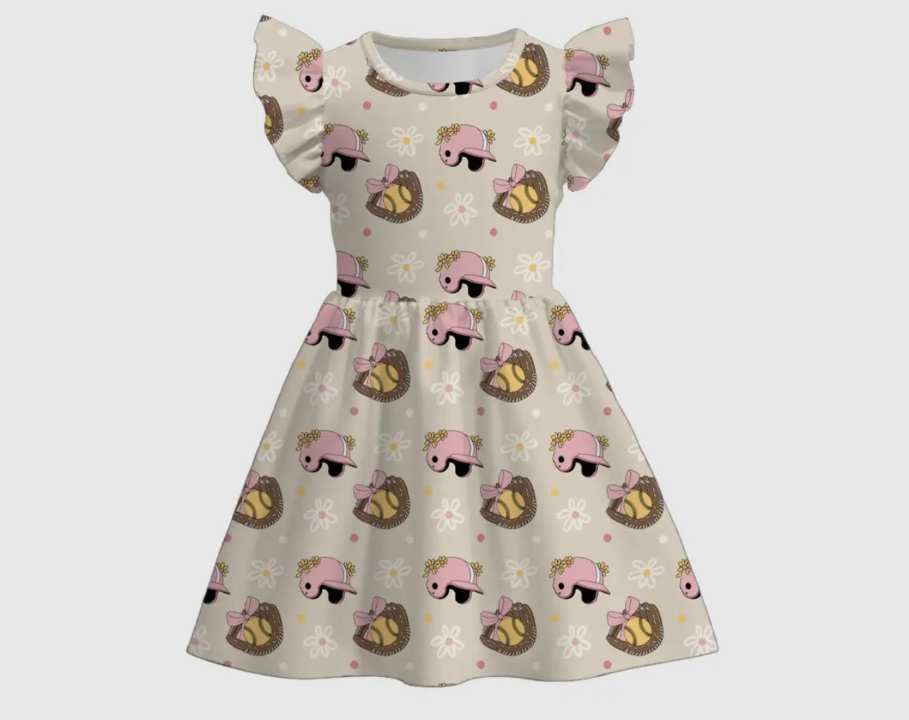 Tan softball dress youth