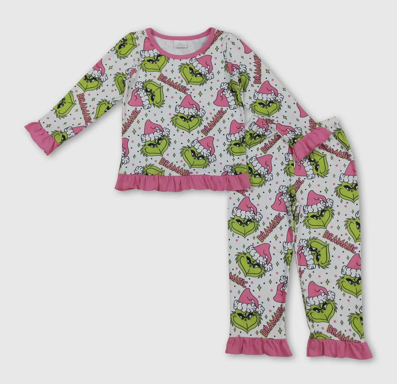 Dramatic Grinchy jammies youth