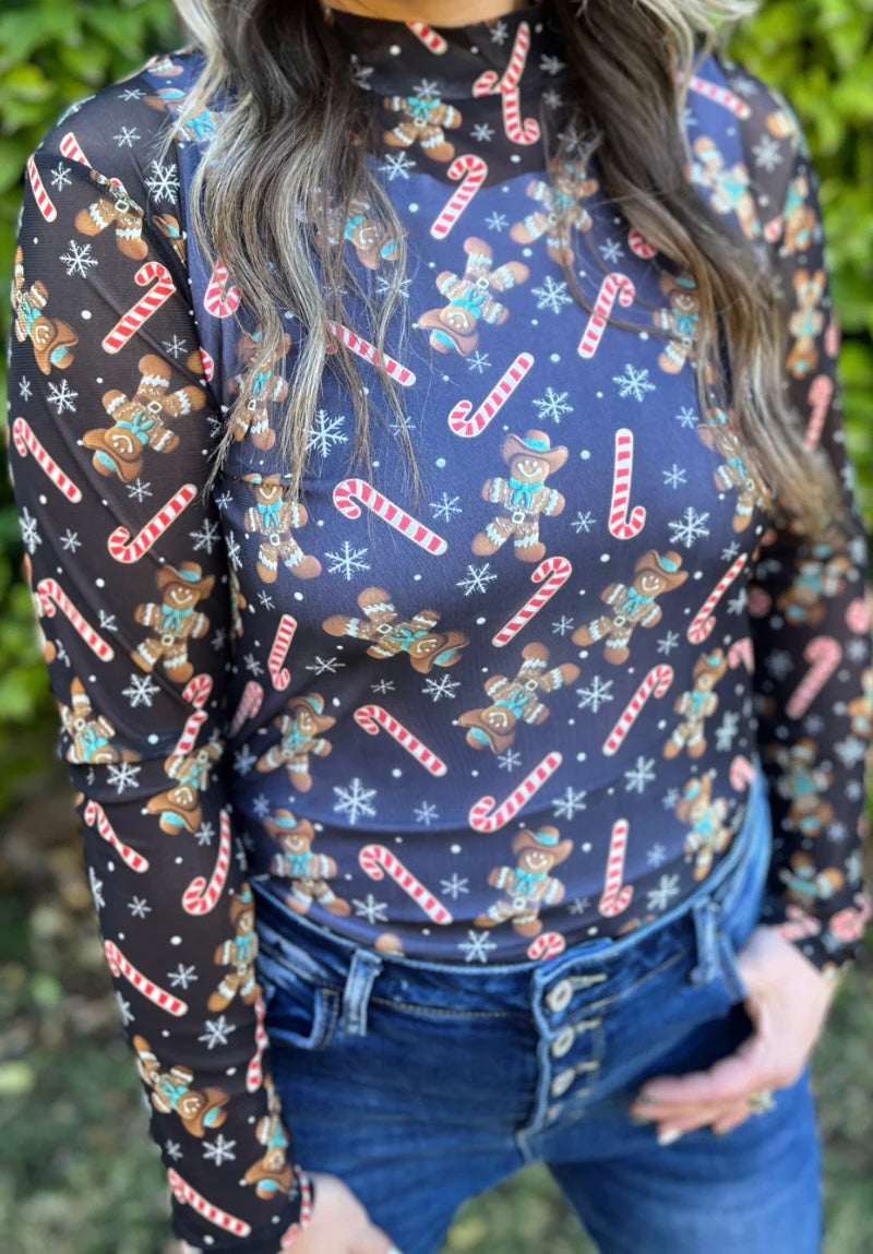 Candy cane Creek sheer top
