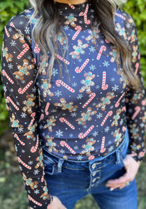 Candy cane Creek sheer top