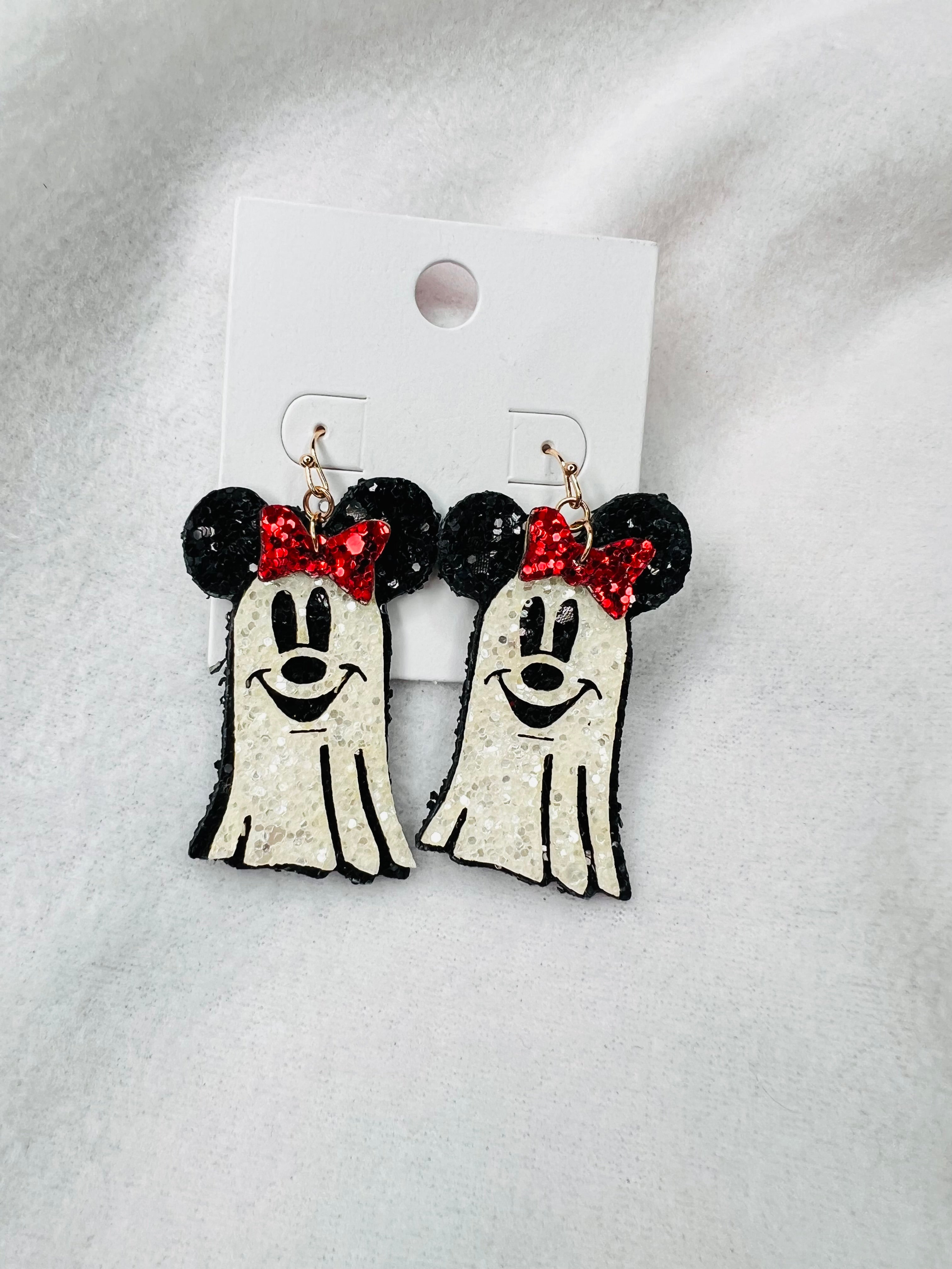 Minnie ghostie dangle earrings