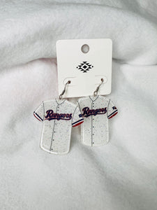Rangers jersey dangle earrings