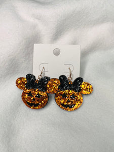 Minnie pumpkin dangle earrings