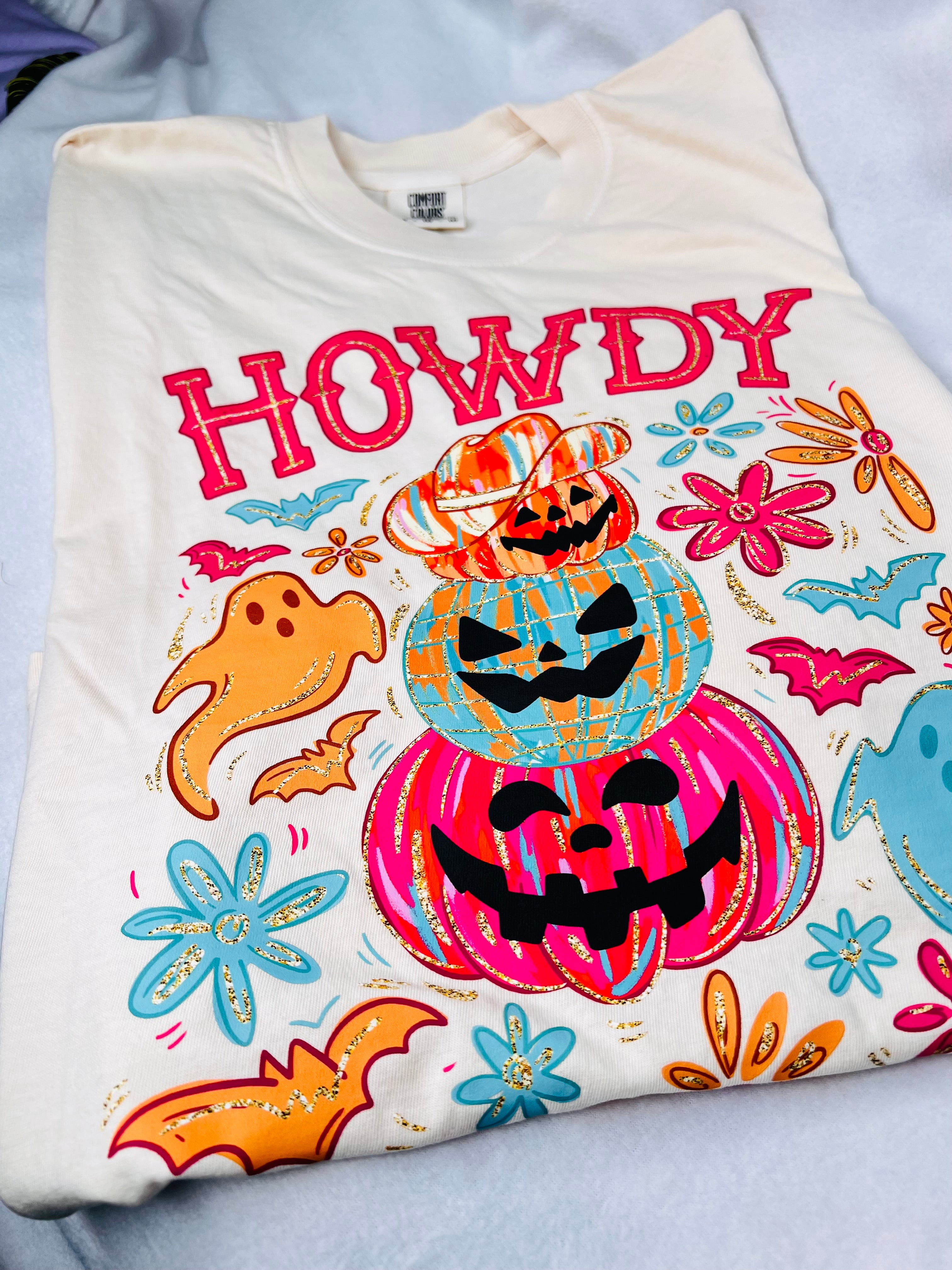 Howdy, pumpkin ivory tee