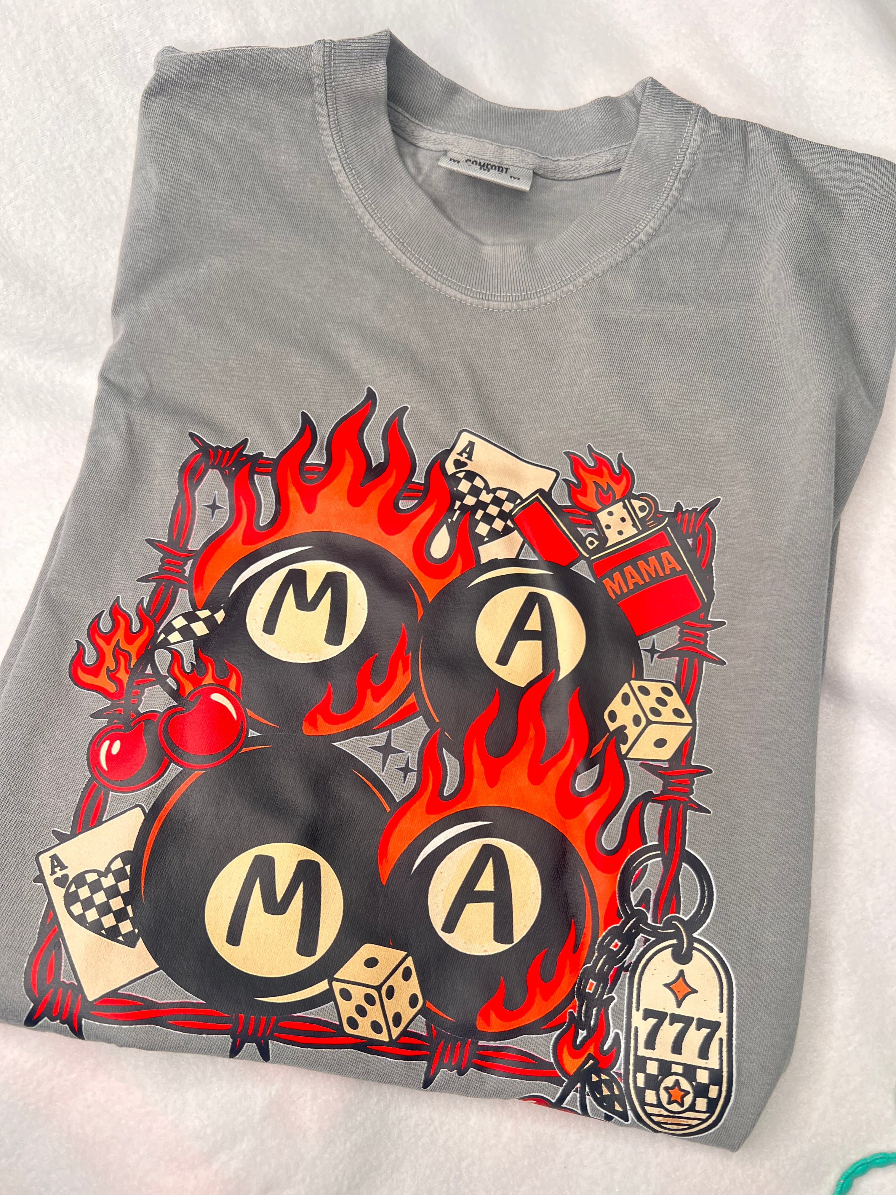 8-ball mama tee