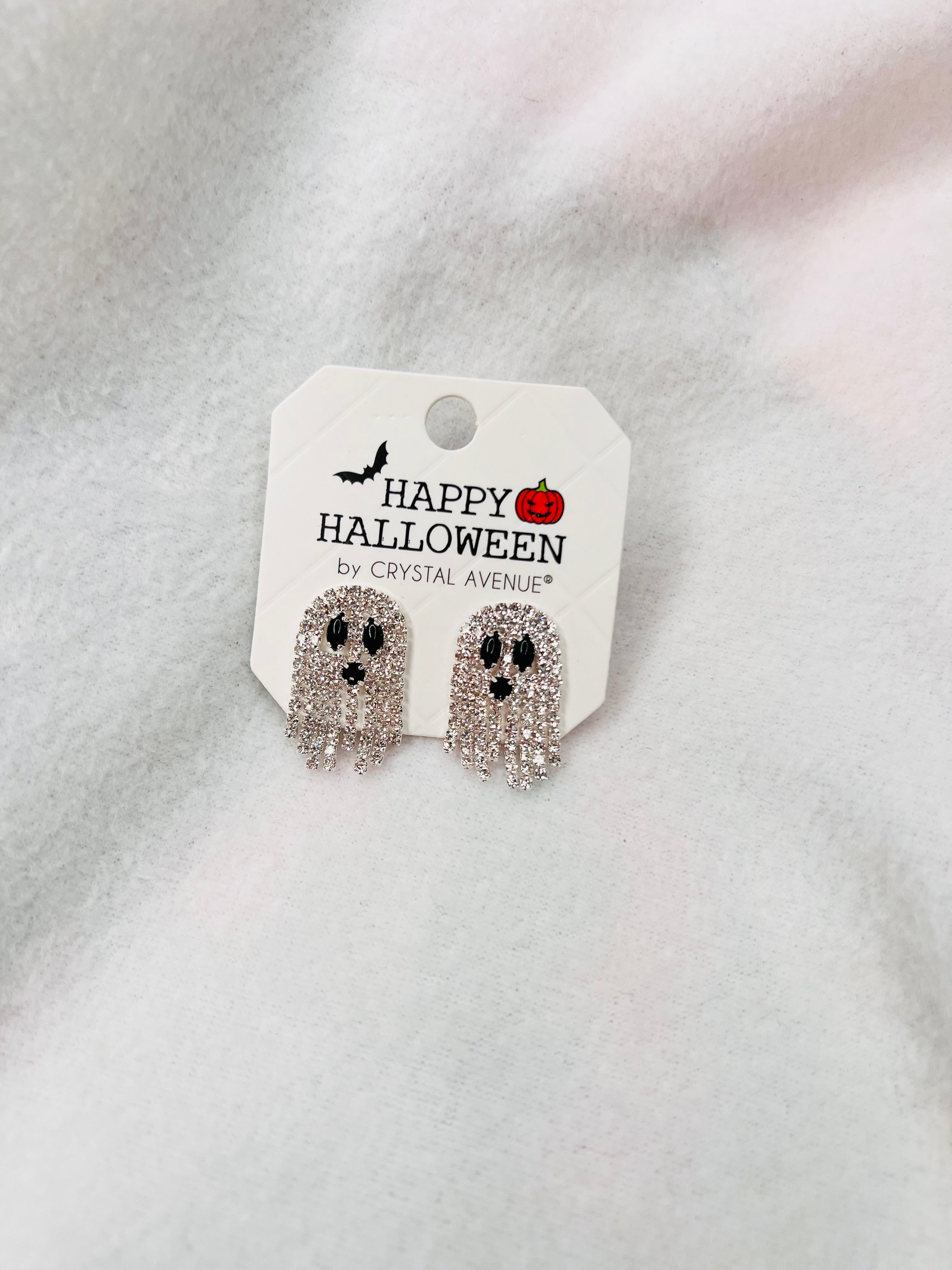 Ghost fringe dangle earrings