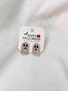 Ghost fringe dangle earrings