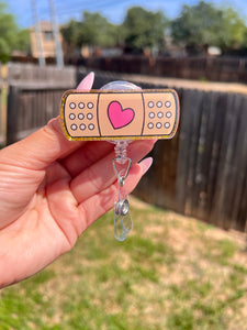 Cute heart Band-Aid badge