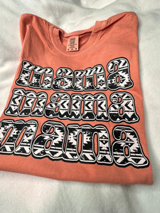 Aztec black/white mama tee