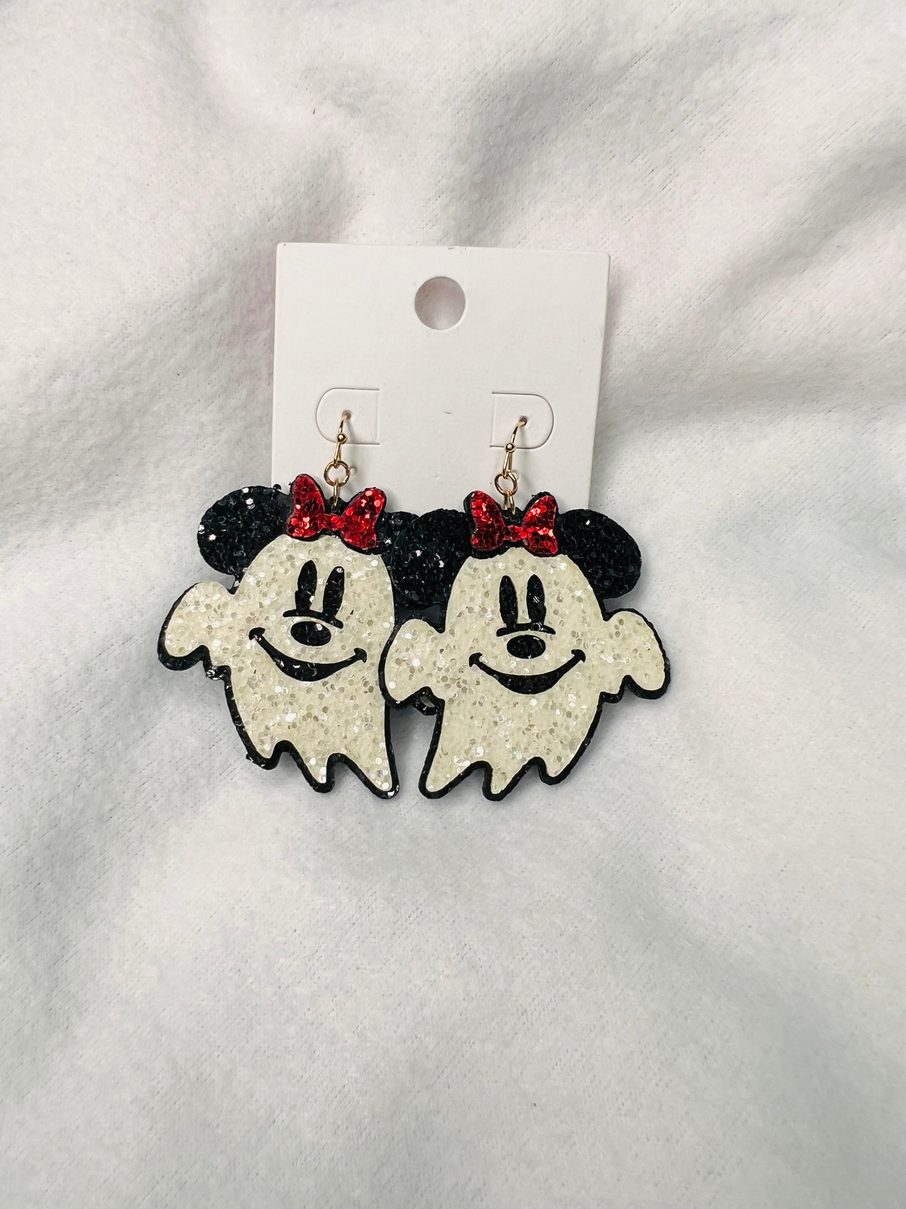 Minnie ghost dangle earrings