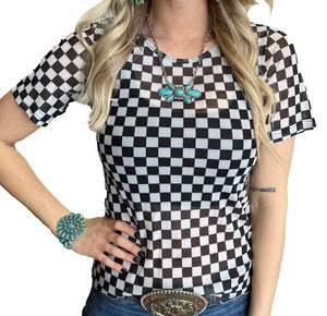 If you ain’t first your last sheer top
