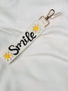 Smile keychain wristlet