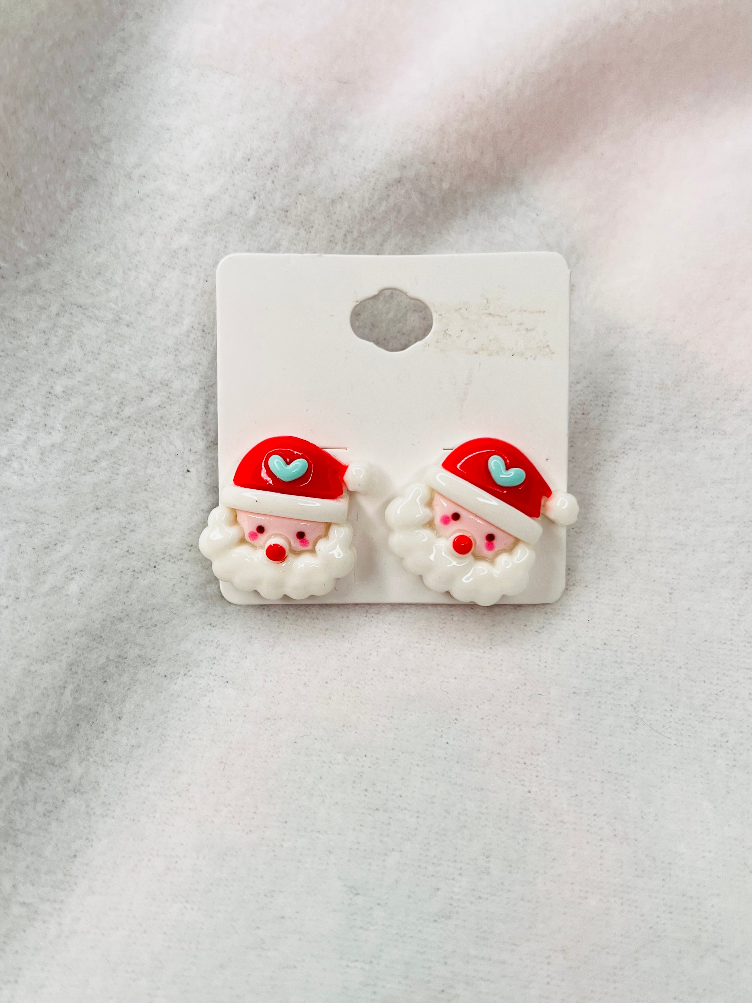 Santa Face puff studs