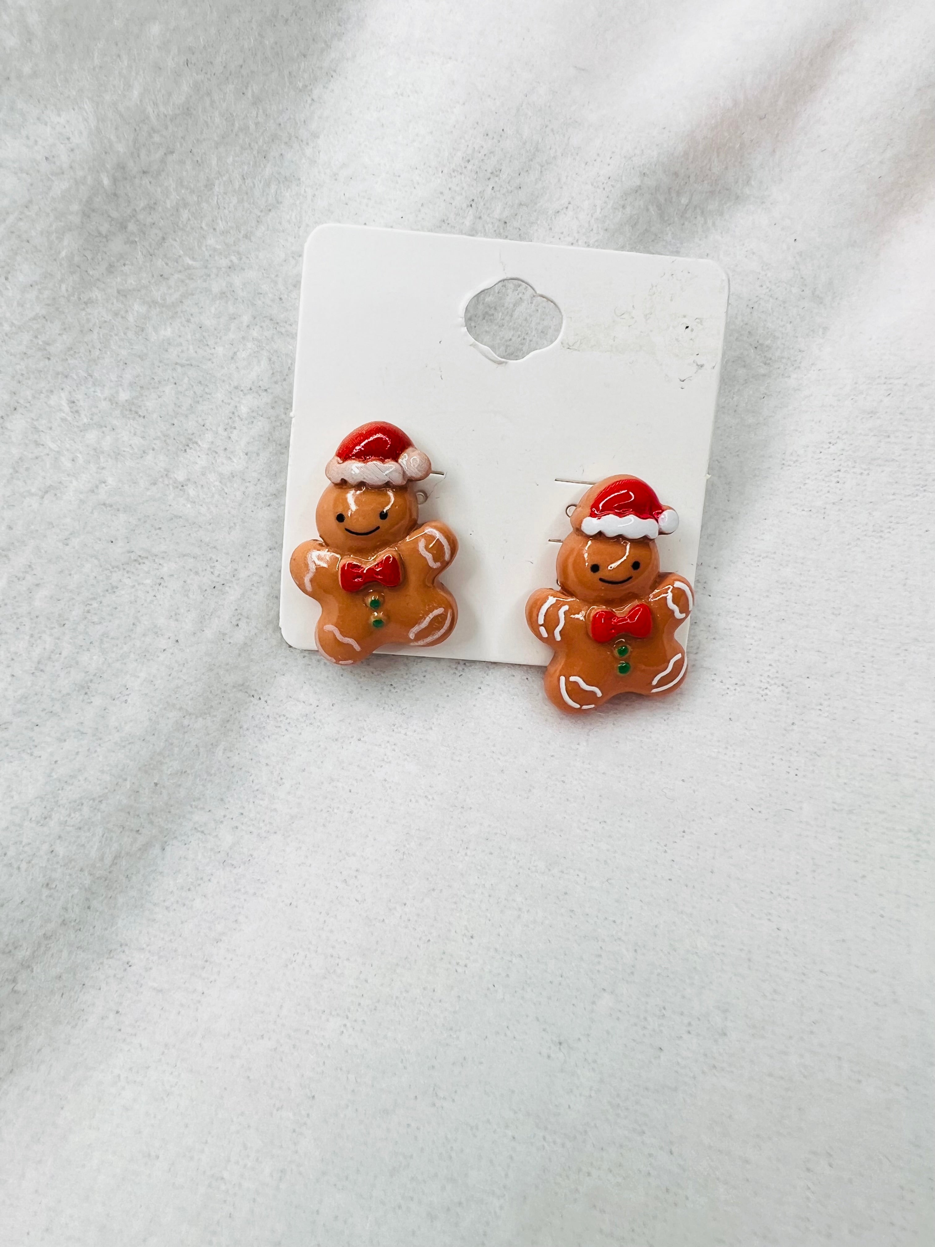 Gingerbread Christmas studs