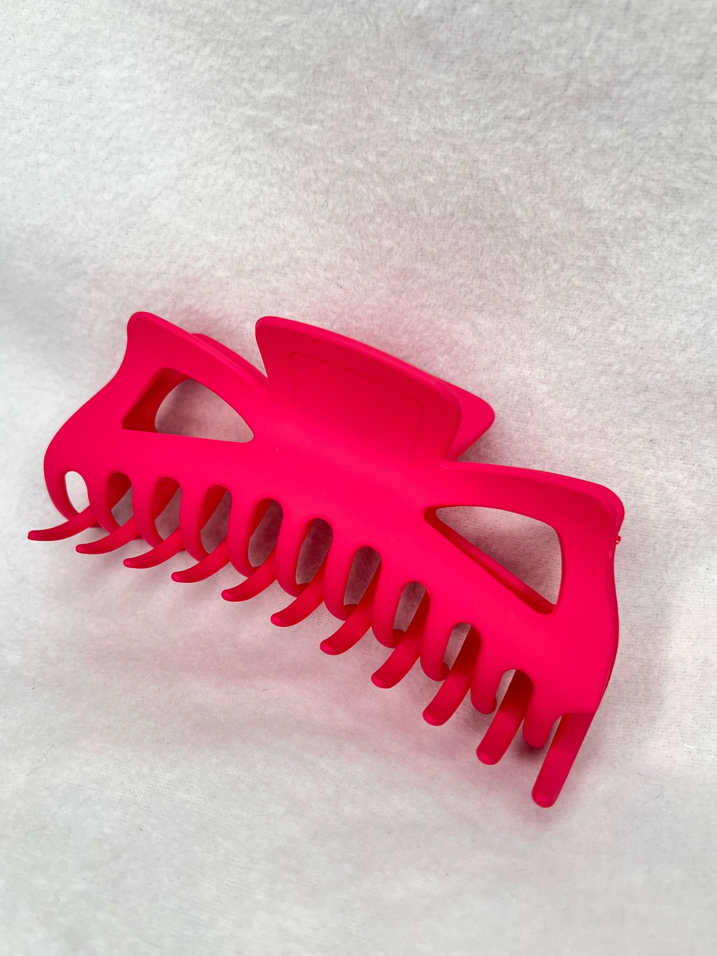 Large hot pink clip