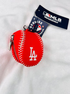 Red LA baseball coin purse