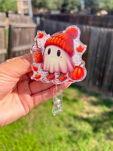 Fall cutie ghost badge