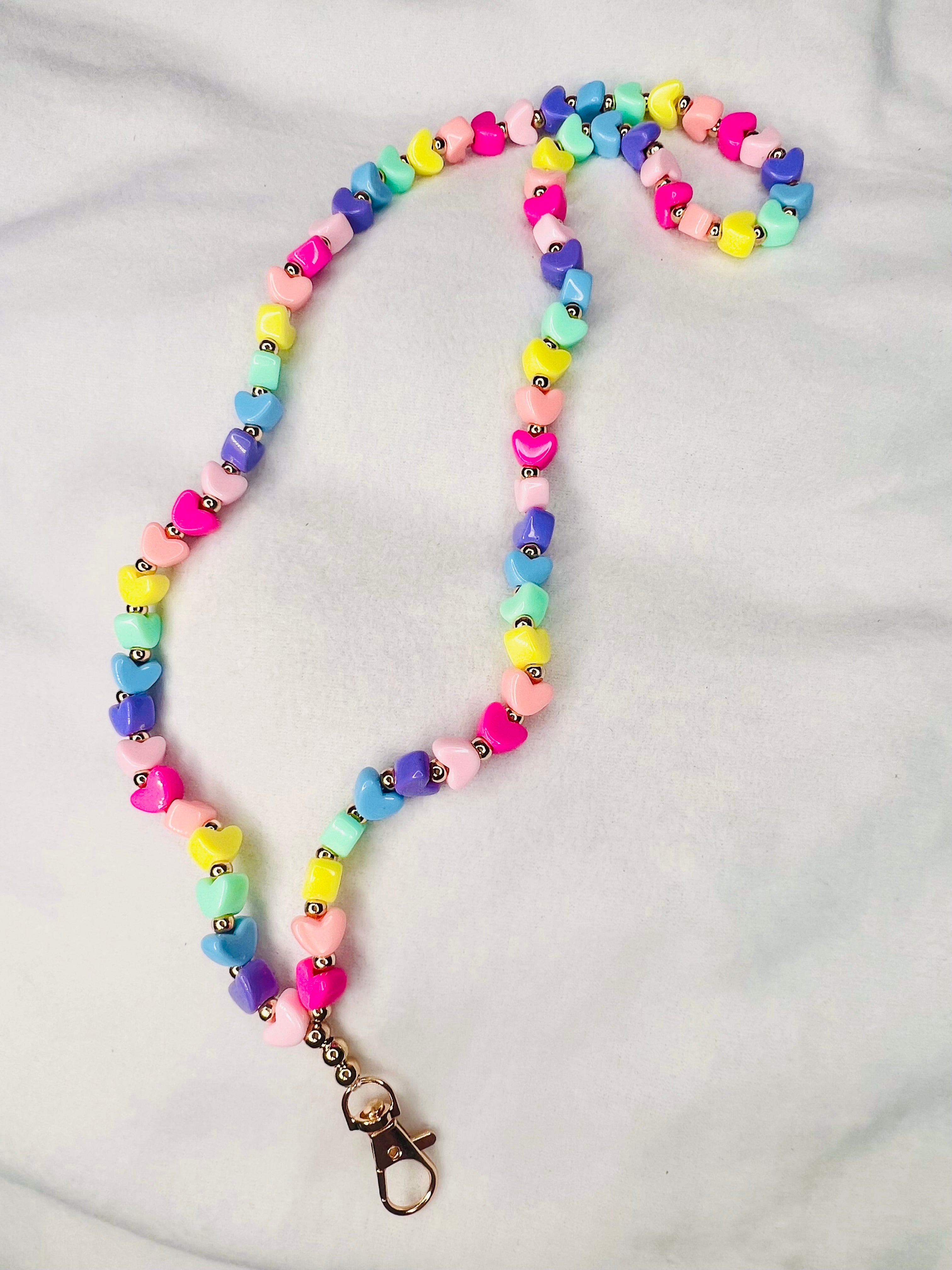 Heart beaded landyard