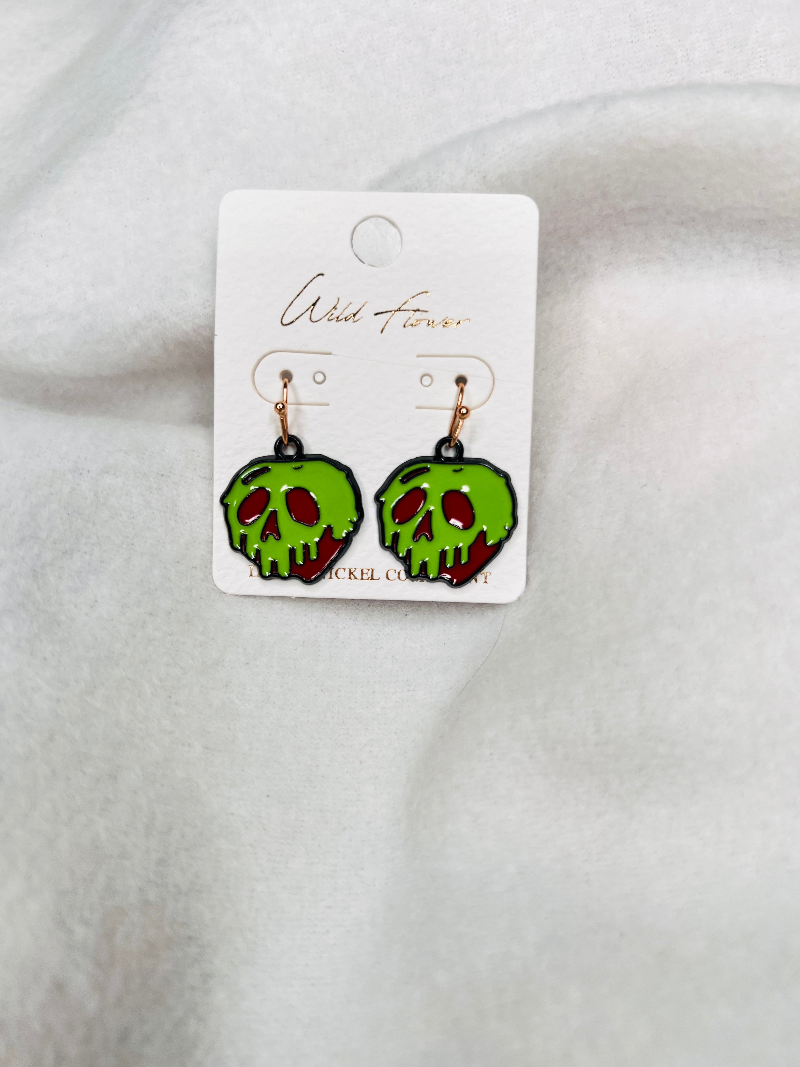 Poison apple earrings