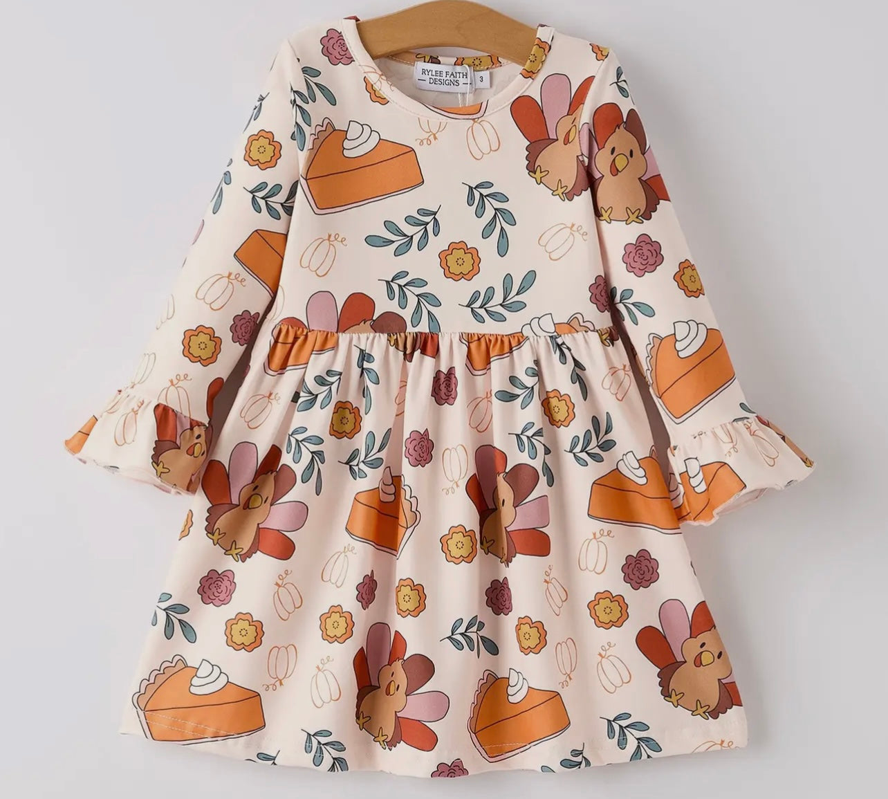 Cream, turkey pie youth dress