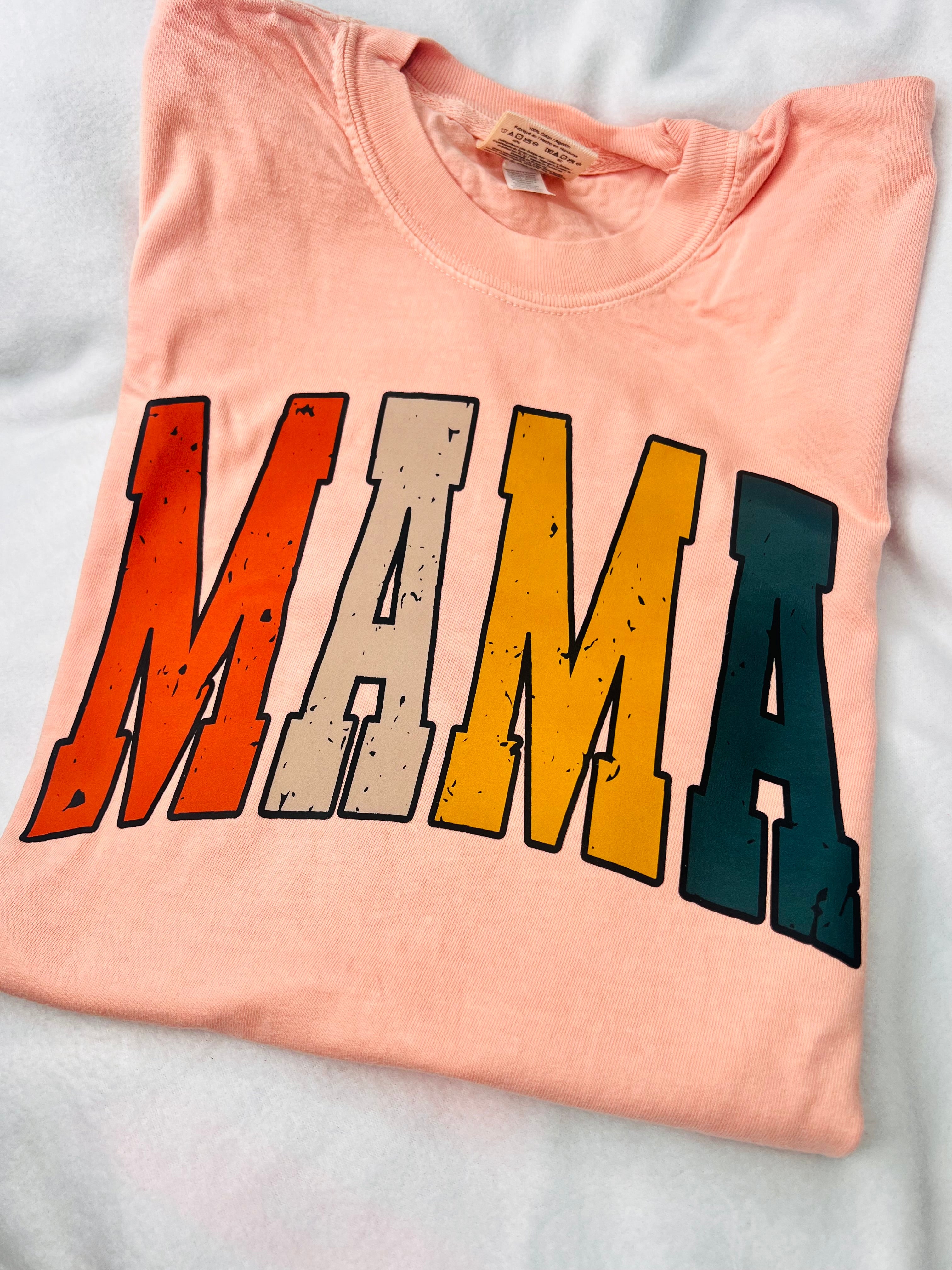 Peach mama tee