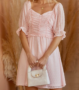 Pink sheer dress